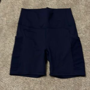 Fabletics Navy Blue Biker Shorts
